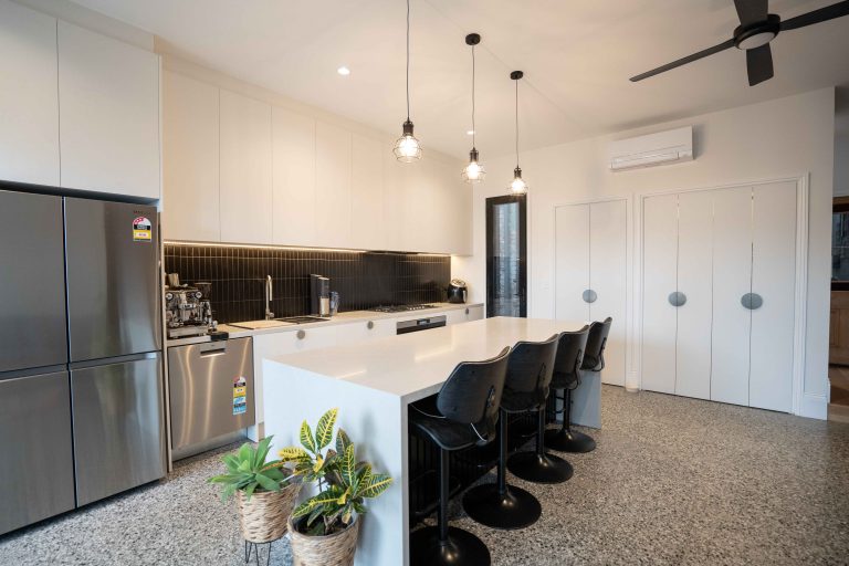 black and white kitchen theme